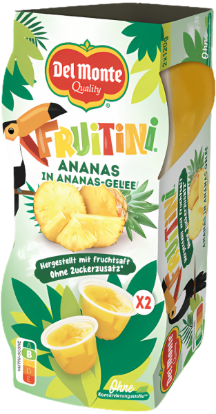 Del Monte - Fruitini Ananas in Ananas-Gelee 2 x 120g